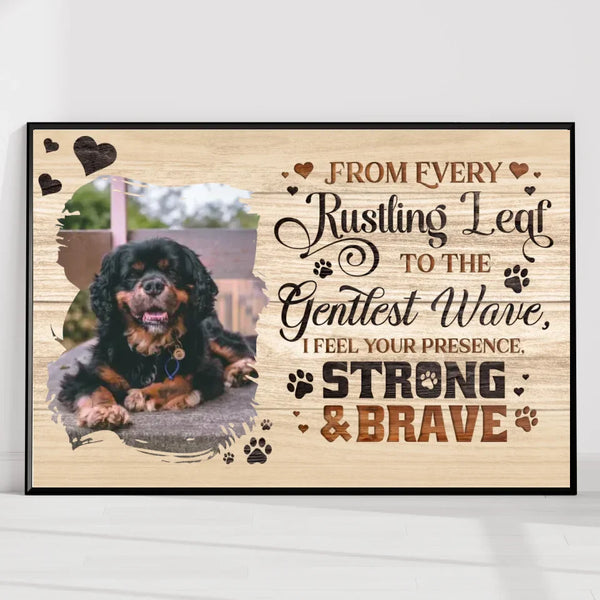 I Feel Your Presence - Upload Image, Personalized Horizontal Poster (no frame) - Pet Loss Gift