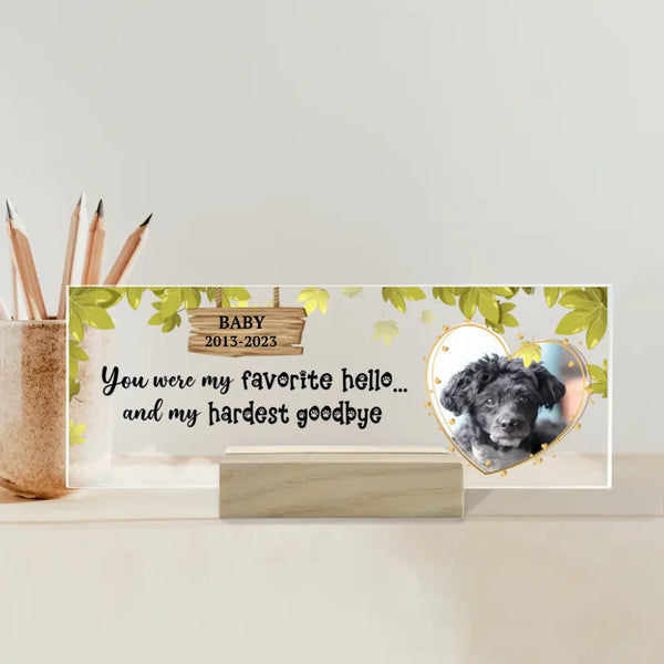 Personalized Acrylic Desc Plaque - Cherished Companion Memorial, Desk Ornament, Heartfelt Sympathy Keepsake, Enduring Remembrance Sign