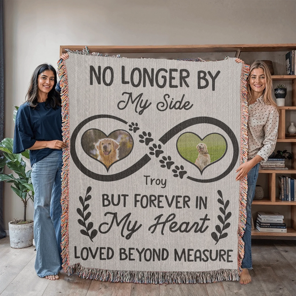 Personalized Pet Memorial Blanket or Wall Tapestry with Photos & Name