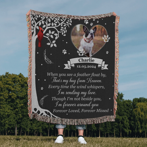 Personalized Pet Memorial Blanket | Custom Photo Remembrance Throw | Sympathy Gift for Pet Loss