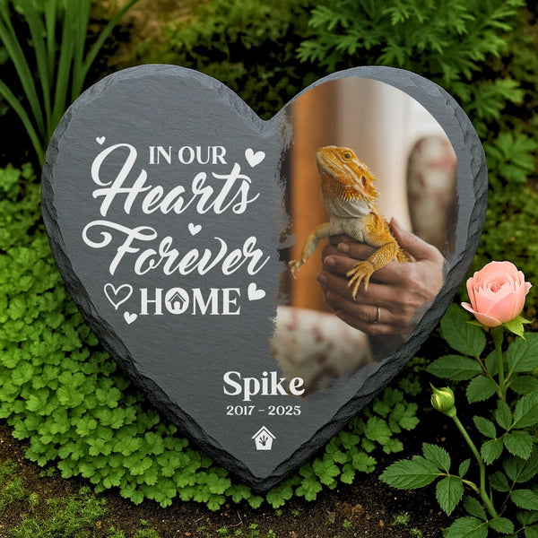 Personalized Bearded Dragon Memorial Stone - Custom Reptile Remembrance Gift, Lizard Loss Tribute, Pet Slate Plaque