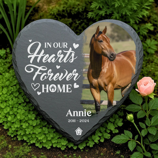 Personalized Horse Memorial Stone - Pet Loss Gift, Custom Horse Tribute, Equine Remembrance Plaque for Garden or Home