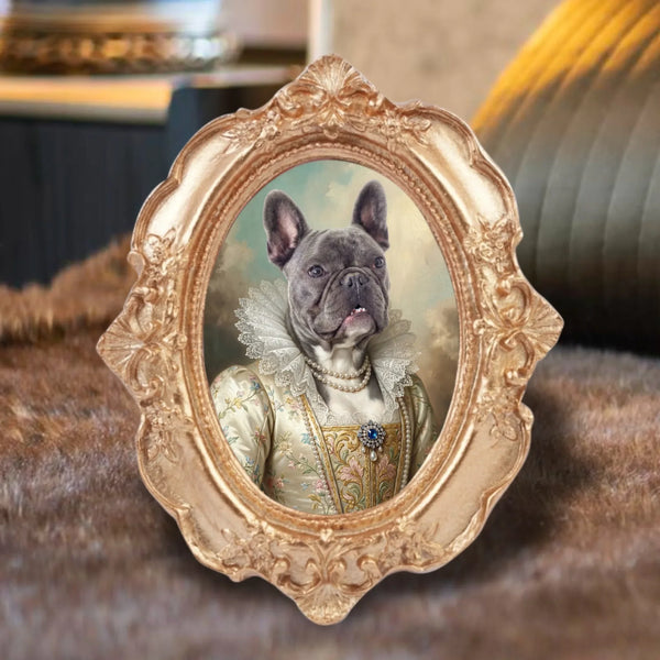 Vintage Gold Photo Frame Magnet - Memorial Keepsake for Your Fur Kid