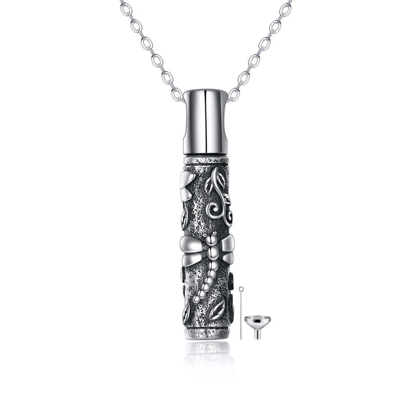 Dragonfly Urn Necklace - Ashes Keepsake Pendant - 925 Sterling Silver